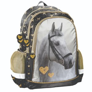 Školský batoh Kôň sivý-5